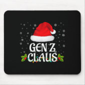 Gen Z Claus Christmas Lights Santa Pajama Family M Muismat (Voorkant)