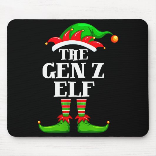 Gen Z Elf Matching Family Group Christmas Party Py Muismat (Voorkant)