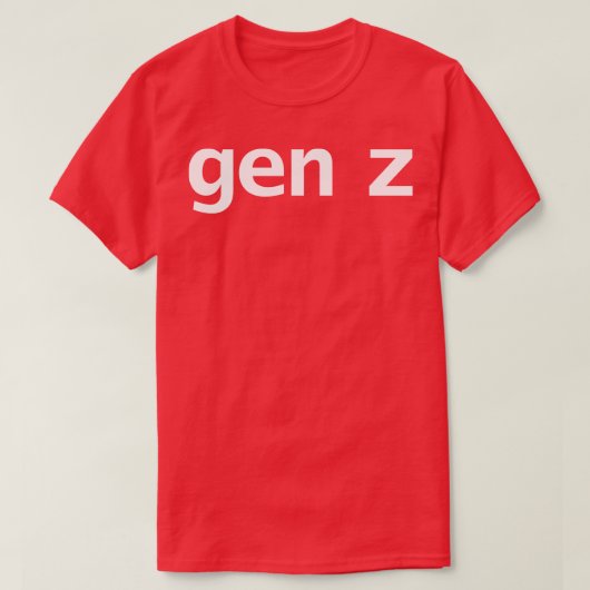 Gen Z Minimale Typografie T-shirt (Design voorkant)