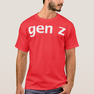 Gen Z Minimale Typografie T-shirt