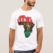 Gen Z Pan-Afrikaanse Revolutionair Afrika T-shirt (Voorkant)