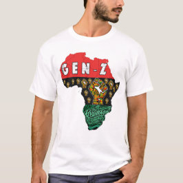 Gen Z Pan-Afrikaanse Revolutionair Afrika T-shirt