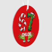Gen Z “Six Seven” Ornament – Customizable Festive  (voorkant)