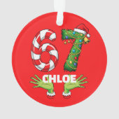 Gen Z “Six Seven” Ornament – Customizable Festive  (achterkant)