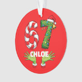 Gen Z “Six Seven” Ornament – Customizable Festive  (voorkant)