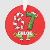 Gen Z “Six Seven” Ornament – Customizable Festive (voorkant)