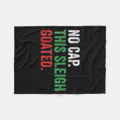 Gen Z Slang Christmas No Cap This Sleigh Goated Fleece Deken (Voorkant (Horizontaal))