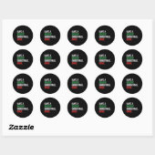 Gen Z Slang Funny Xmas Have A Bussin Christmas Bru Ronde Sticker (Vel)