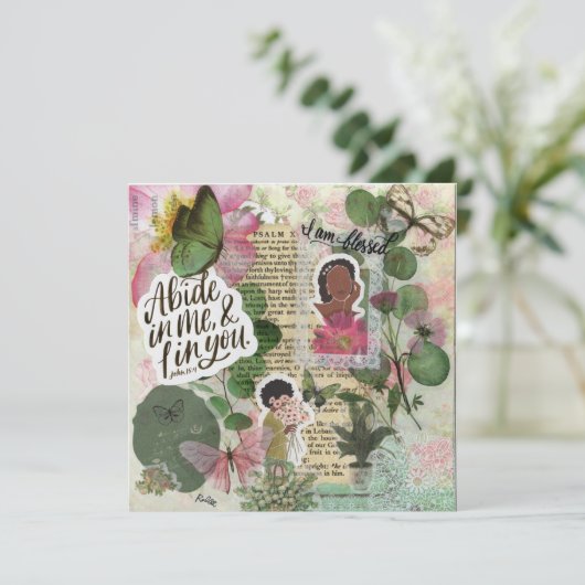 "Gena" Faith-gebaseerd platte Wenskaart (Staand voorkant)