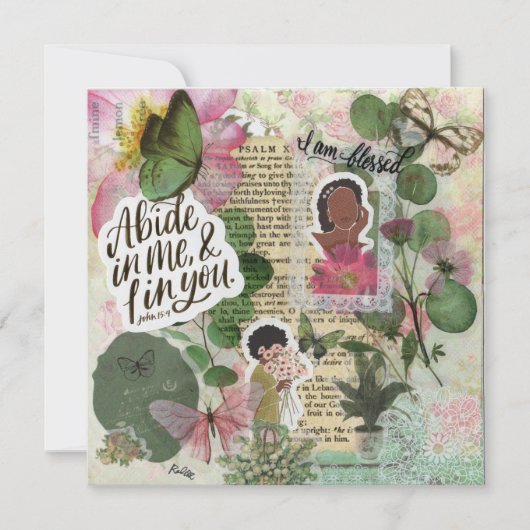 "Gena" Faith-gebaseerd platte Wenskaart (Voorkant)