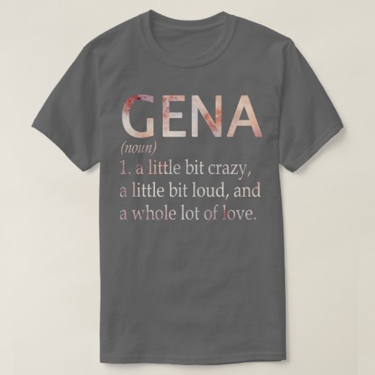 Gena Meisje Naam Definitie T-shirt (Design voorkant)