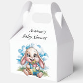 Genaaid Patchwork Schattige Bunny & Pacifier Baby  Bedankdoosjes (Voorkant)