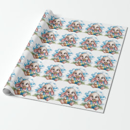 Genaaid Patchwork Schattige Bunny & Pacifier Baby  Cadeaupapier