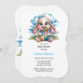Genaaid Patchwork Schattige Bunny & Pacifier Baby  Kaart (Voorkant / Achterkant)