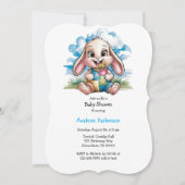 Genaaid Patchwork Schattige Bunny & Pacifier Baby  Kaart (Voorkant)