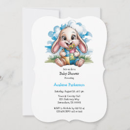 Genaaid Patchwork Schattige Bunny & Pacifier Baby  Kaart