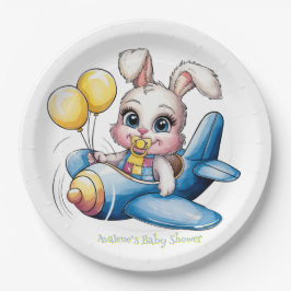 Genaaid Patchwork Schattige Bunny & Pacifier Baby  Papieren Bordje