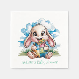 Genaaid Patchwork Schattige Bunny & Pacifier Baby  Servet