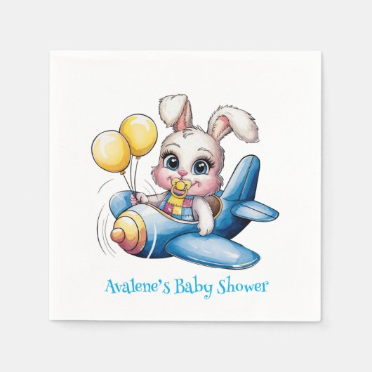 Genaaid Patchwork Schattige Bunny & Pacifier Baby  Servet (Voorkant)