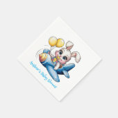 Genaaid Patchwork Schattige Bunny & Pacifier Baby  Servet (Hoek)