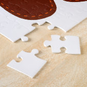 Genaaid vilt van hondenpootafdruk legpuzzel (Zijkant)