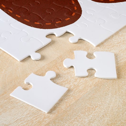 Genaaid vilt van hondenpootafdruk legpuzzel (Zijkant)