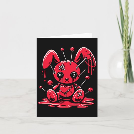 Genaaide Bunny Rabbit Pastel Gothic Anime Kawaii G Kaart (Voorkant)