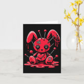 Genaaide Bunny Rabbit Pastel Gothic Anime Kawaii G Kaart (Gele Bloem)
