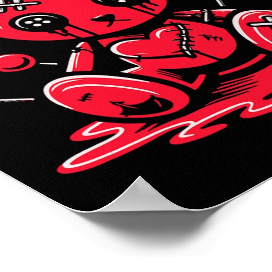 Genaaide Bunny Rabbit Pastel Gothic Anime Kawaii G Poster (Hoek)