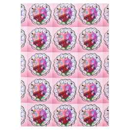 Genaaide look kleur bloemen vlinders tafelkleed