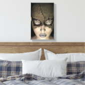Genaaide Masker Vrouw Gezicht Uitgerekt Canvas Pri (Insitu (Slaapkamer))