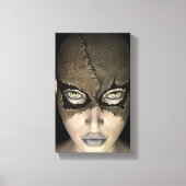 Genaaide Masker Vrouw Gezicht Uitgerekt Canvas Pri (Voorkant)