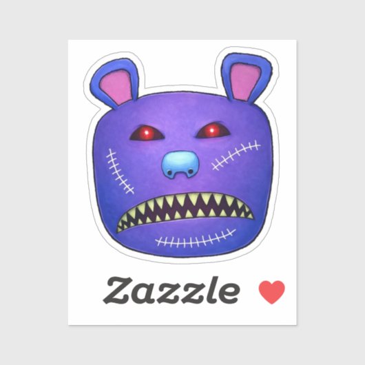 Genaaide Nachtmerrie Beer Sticker (Vel)