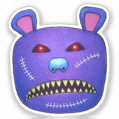 Genaaide Nachtmerrie Beer Sticker (Voorkant)