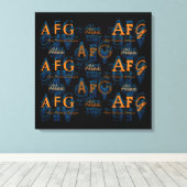genaamd . monogram . typografische patroon van nam canvas afdruk (Insitu (Houten vloer))