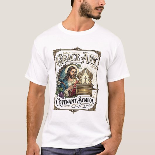 Genade Ark Pact Symbool Jezus Ark Pact Chris T-shirt (Voorkant)