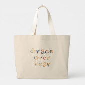 Genade boven angst grote tote bag (Achterkant)