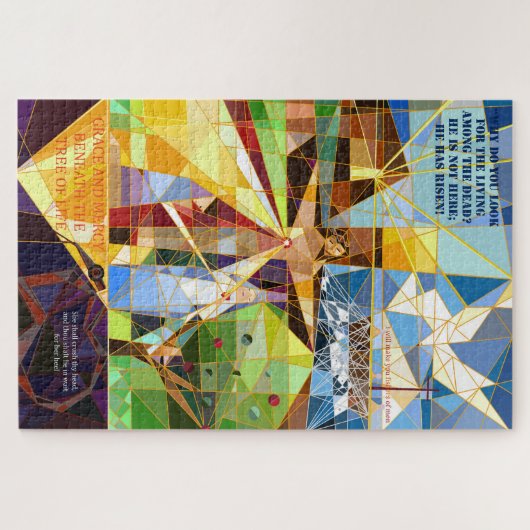 Genade en Barmhartigheid Boom des Levens Legpuzzel (Horizontaal)