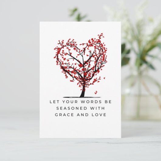 Genade en liefde bedankkaart (Staand voorkant)