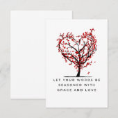 Genade en liefde bedankkaart (Voorkant / Achterkant)