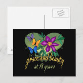 Genade en schoonheid op 18 jaar briefkaart (Voorkant / Achterkant)