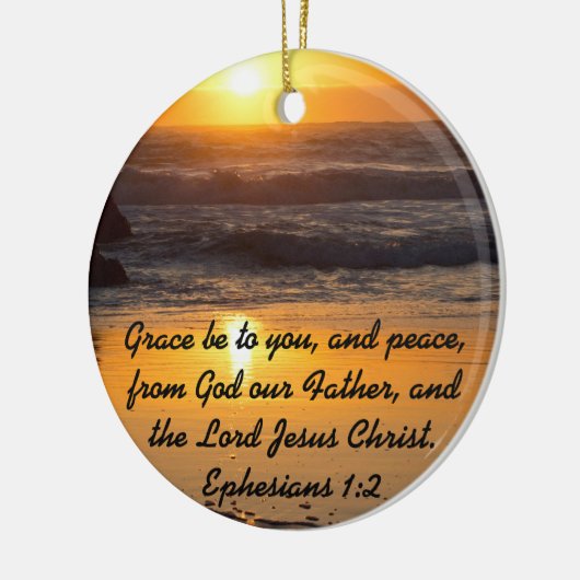 Genade en Vrede voor U Bijbelvers Ornament (Links)