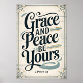 Genade en Vrede zijn uw  Christelijke Kunst Poster (Voorkant)