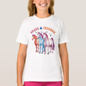 Genade en vrijheid: Triple Horse Power T-shirt (Voorkant)