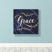 Genade: Engelse kalligrafie Canvas Afdruk (Insitu (Houten vloer))