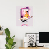 Genade heeft geen podium nodig – Elegante balletmu Poster (Thuiskantoor)