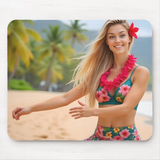 Genade in beweging: Helena's Beachside Dance Muismat (Voorkant)