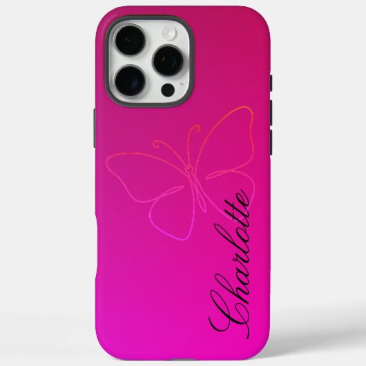 Genade in een lijn: vlindersilhouet Case-Mate iPhone case (Achterkant)