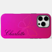 Genade in een lijn: vlindersilhouet Case-Mate iPhone case (Achterkant (horizontaal))