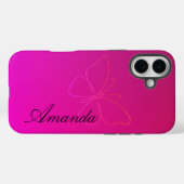 Genade in een lijn: vlindersilhouet Case-Mate iPhone case (Achterkant (horizontaal))